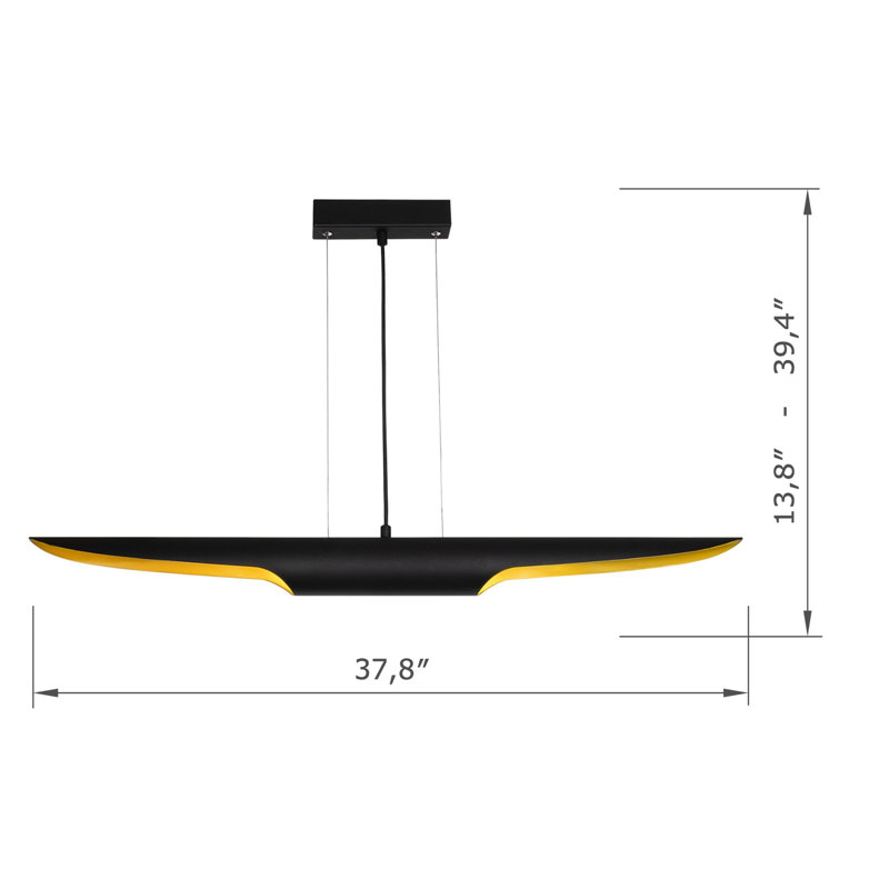 Adjustable Height Metal Body Kitchen Island Pendant