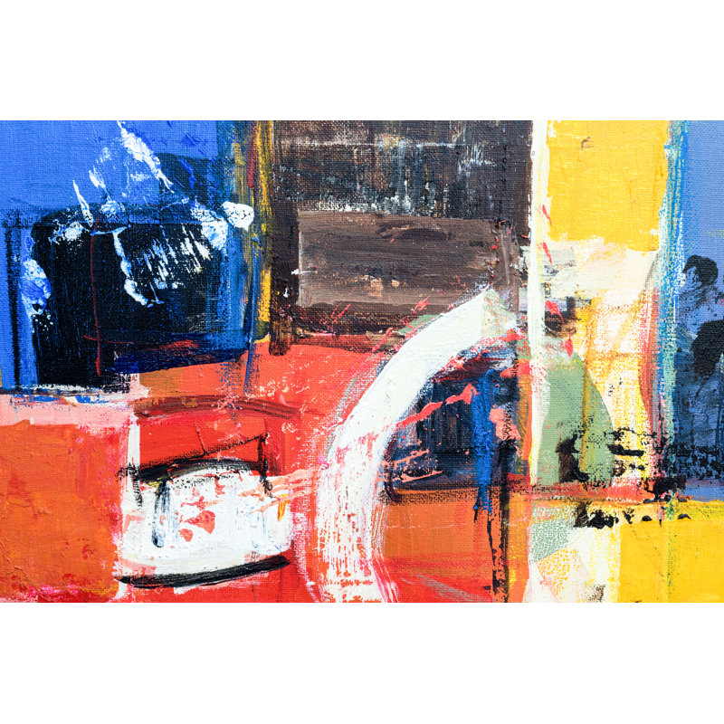 Athal Abstract Acrylic - Wrapped Canvas Painting, 30cm H x 46cm W x 3.8cm D