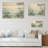 Blue And White Sea Dragons Dance Collage I - Coastal Coral Under Water Wood Wall Art On Natural Pine Wood-2075601811