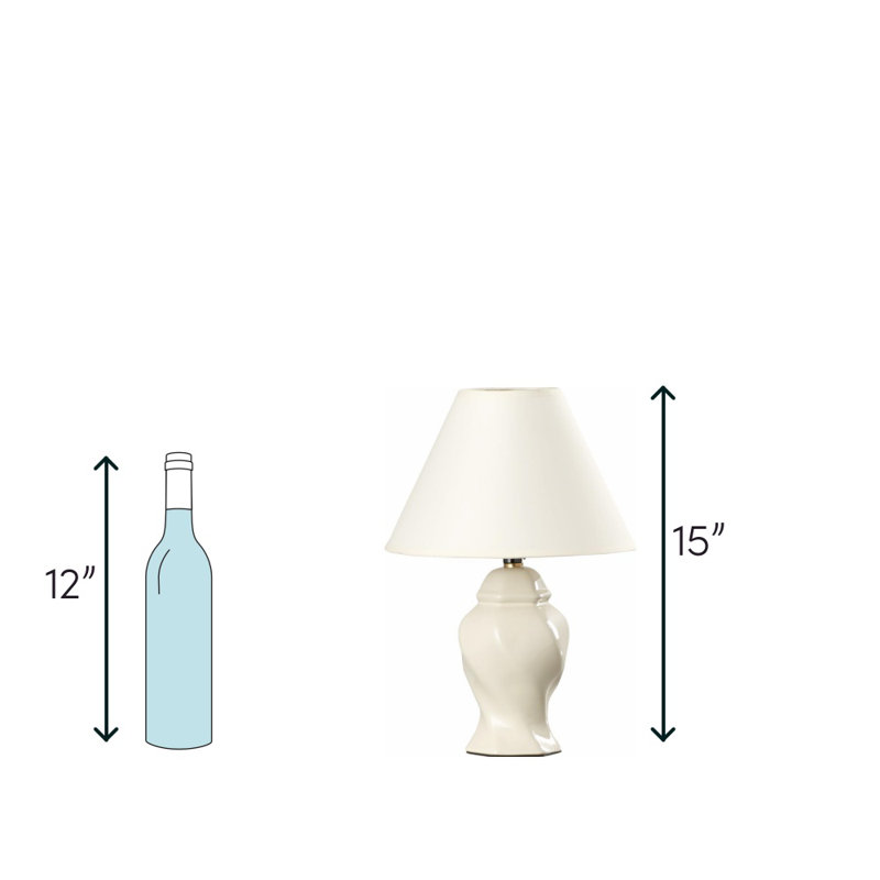 Lamp, Ivory, 15'' H X 10'' W X 10'' D