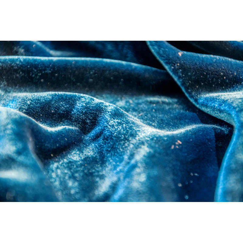 Brush Stroke Throw, 52" W x 92" L, Cobalt Black