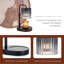 Lampe chauffe-bougie avec minuterie : chauffe-cire noir, hauteur réglable, intensité variable, avec 2 ampoules, décoration moderne style ferme pour la maison, la chambre, cadeau pour femme, anniversaire, pendaison de crémaillère