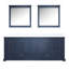 Meuble-lavabo double bleu marine - 84 po L x P 22 po Comptoir en quartz blanc 34 miroirs 14 tiroirs et 2 armoires pour un rangement spacieux-574504009-574504014