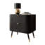 60cm W Metal Bedside Table