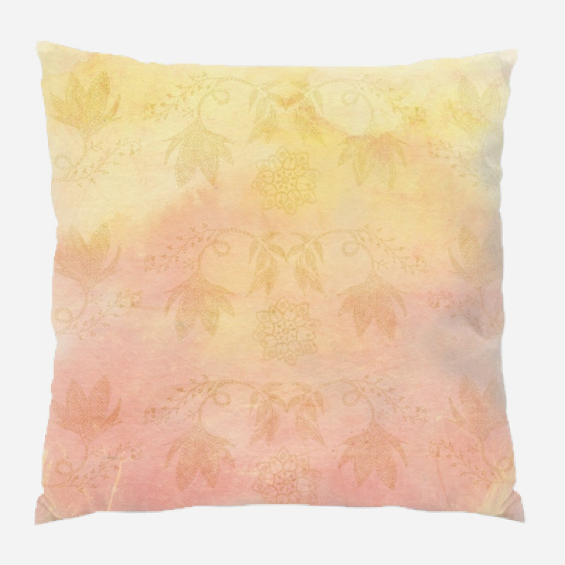 Coussin décoratif aquarelle Dallaire, Microsuède, Intérieur