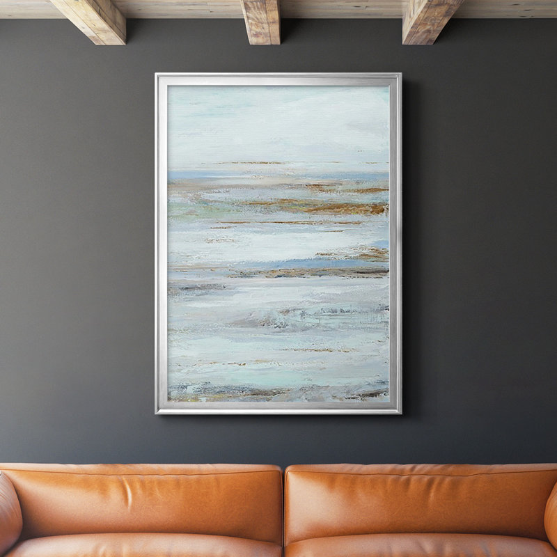 Muted Misty Marsh II " Muted Misty Marsh II " Graphic Art Print, 30.5" H x 22.5" W x 1" D, Silver Framed