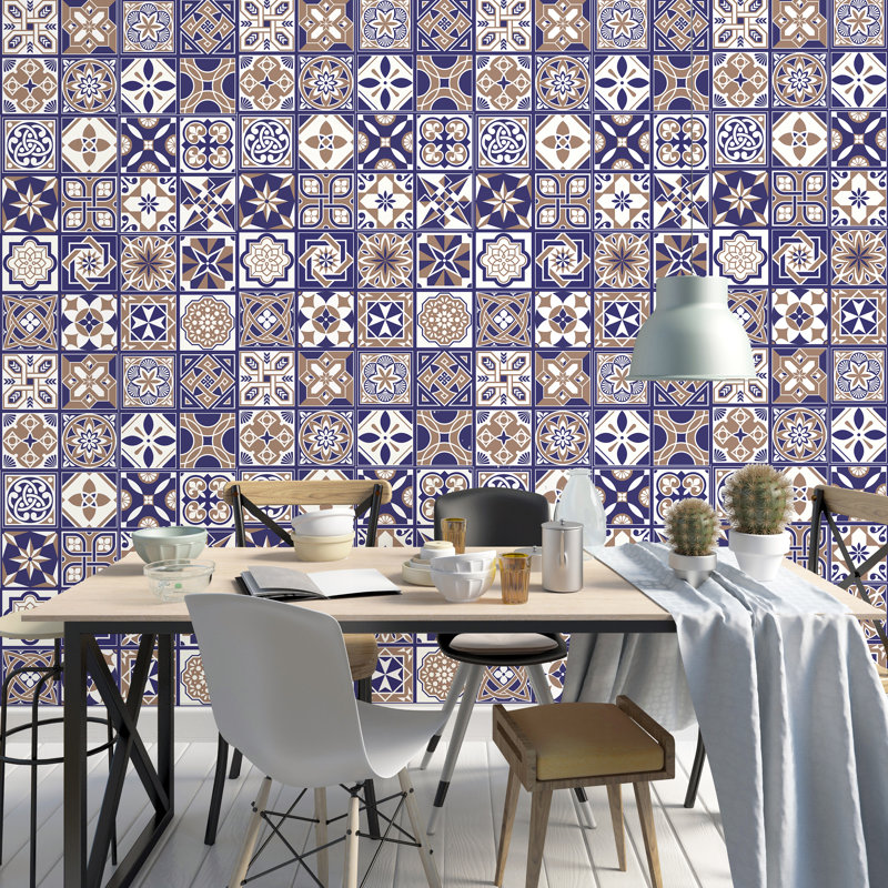 20cm W x 20cm L PVC Peel and Stick Mosaic Tile