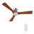 52'' Smart Solid Wood Ceiling Fan With Remote, Light Kit IncludedWorks With Google Assistant And Amazon Alexa,Siri Shortcut.-70837330