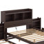 Lit plateforme double en bois avec tiroir de rangement intégré, station de charge et lit gigogne simple-279392281