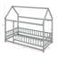 Lit simple en bois avec clôture-505989332