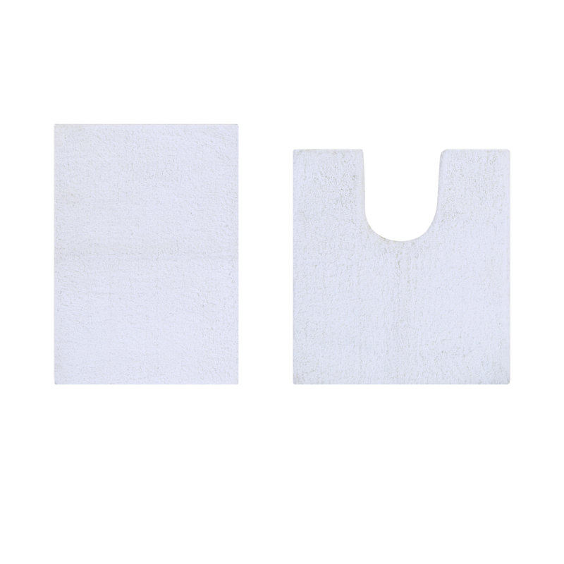 Loida Non-Slip Bath Rug, White