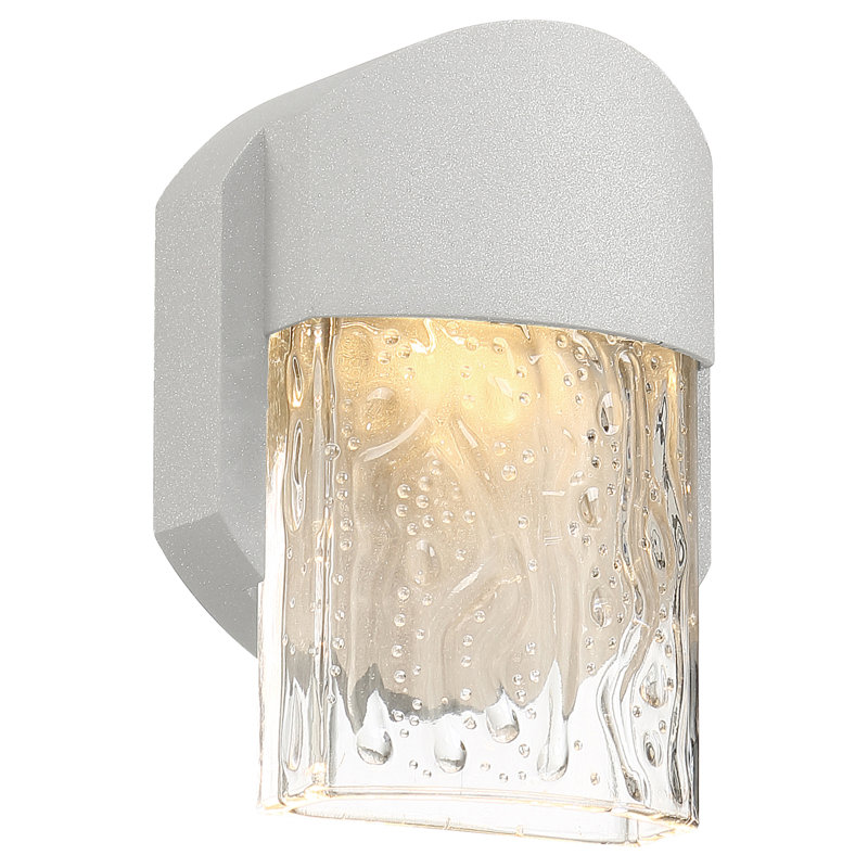 Plafonnier encastré d'extérieur à DEL Pomfret, Satin, H 6 po x L 4,5 po x P 2,5 po