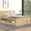 Lit plateforme double en bois avec lit gigogne escamotable et armoire de rangement-1378859220-1377893601
