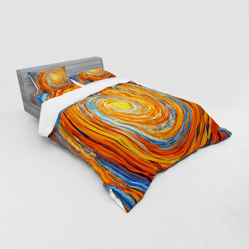 Ensemble de housse de couette en microfibre Ambesonne, Housse de couette grand + 3 pièces supplémentair