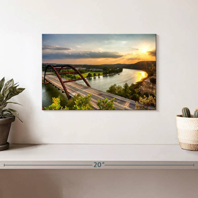 Lilie Pennybacker Bridge Sunset, H 8 po x l 12 po