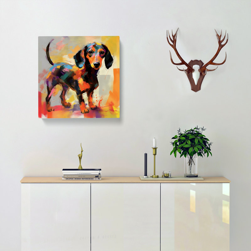 Dachsund Abstract Expressionism - Print