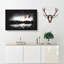 Hot Air Balloons Above a Lake Paint Splash - Wrapped Canvas-56667920