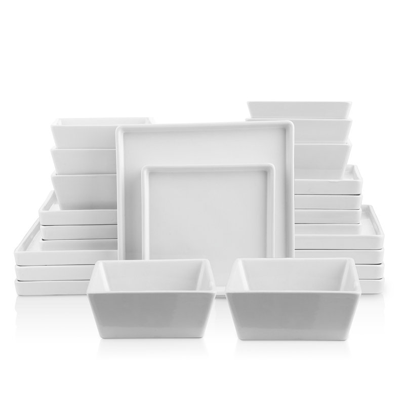 Service de table 24 pièces Heidfried Stone Lain Grace, Blanc