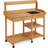 Burroughs Fir Wood Outdoor Potting Bench with Sink Drawer-2142991731