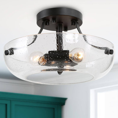 Adia Glass Semi Flush Mount