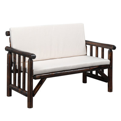 Patio Wood Loveseat by Winado