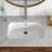 22"L x 15"W Undermount Ceramic Bathroom Sink Porcelain Rectangular Basin Sink with Overflow