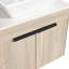 Meuble-lavabo moderne avec fixation murale peu encombrante et lavabo en céramique durable