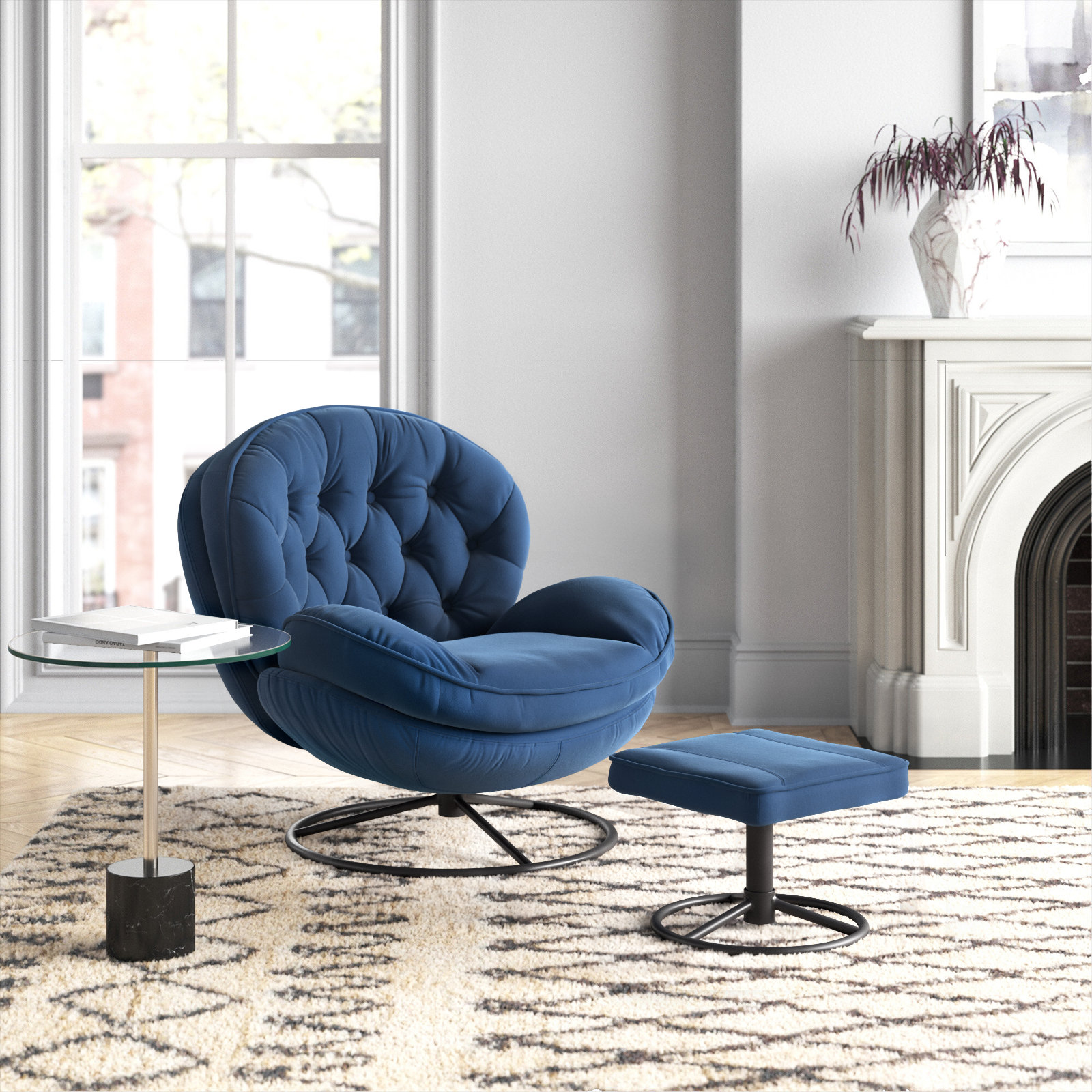 ottoman nice swivel chairs