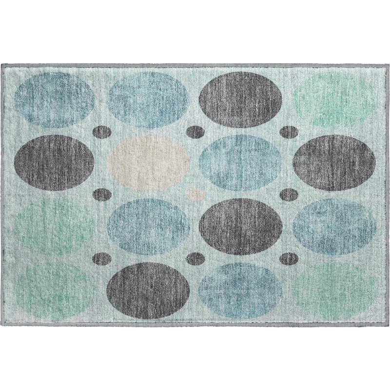 Premium Machine Washable Mayfield AMF1949 Geometric Rug, Rectangle 1'8" x 2'6"