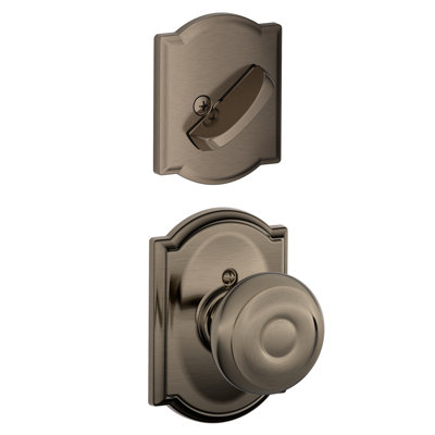 Georgian Interior Knob and Single Cylinder Deadbolt Thumbturn Set (Exterior Portion Sold Separately)