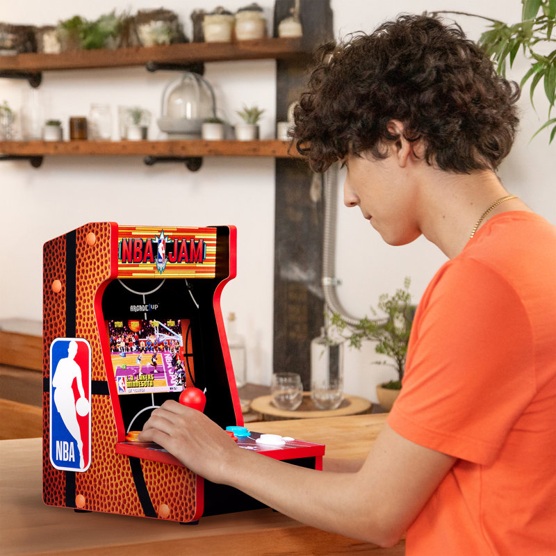 Arcade1Up NBA JAM Countercade Arcade w/3 Games, 7" LCD Screen & Light-Up Marquee