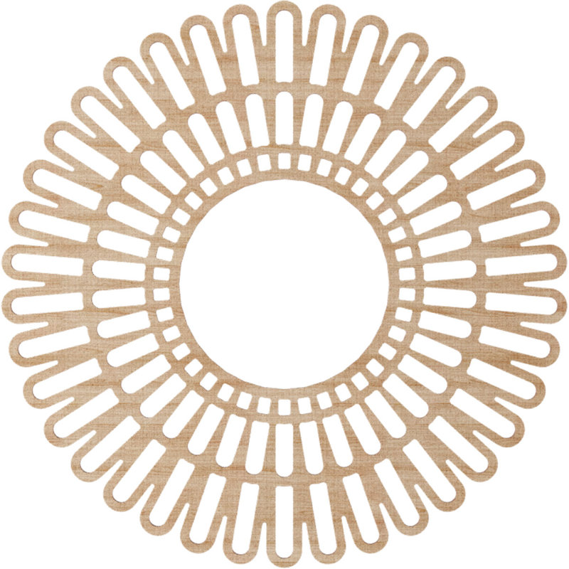 Médaillon de plafond en bois Cornellius, Aulne, H 36 po x l 36 po x P 0,25 po