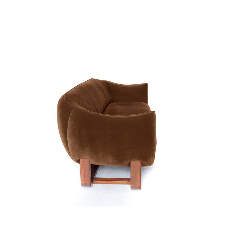 Milo Velvet Sofa, Terra Cotta/Chesterfield Velvet