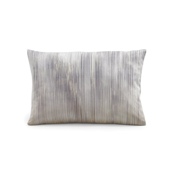 Luscious Grey Platinum Silk Velvet Decorative Throw Pillow