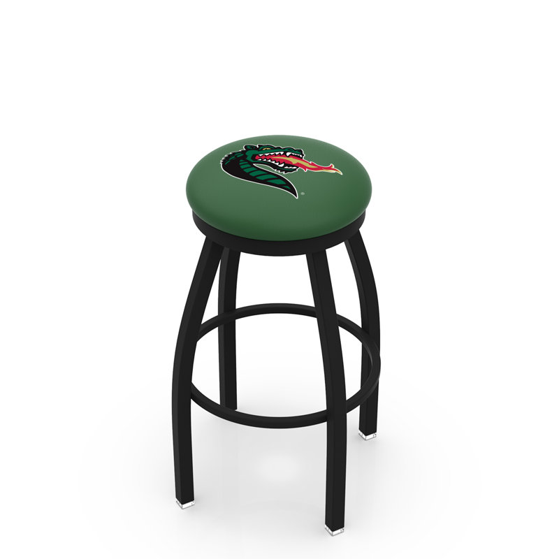 Tabouret de comptoir pivotant de 25 po NCAA, Noir froissé, Université de l'Alabama à Birmingham