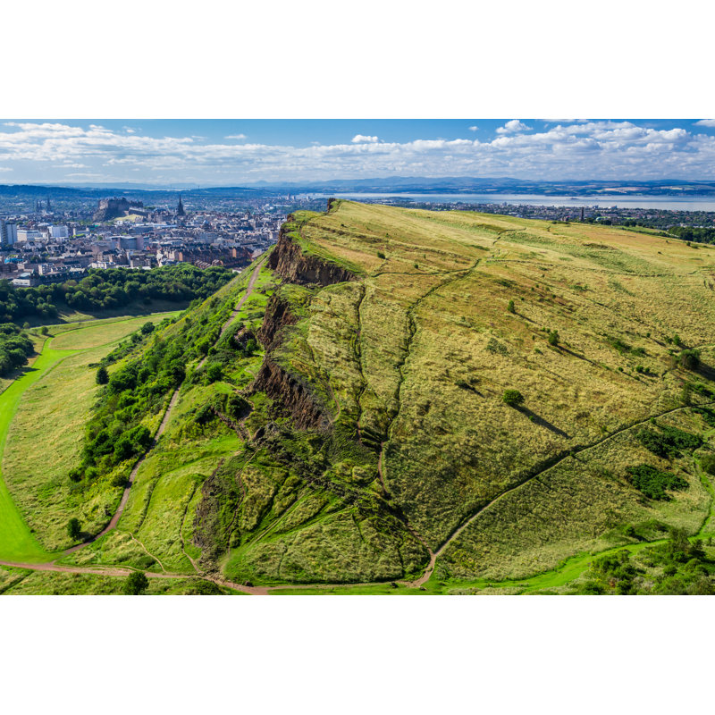 Sunny Edinburgh And Green Hills In Summer by Shaiith - Wrapped Canvas Print, 30cm H x 46cm W x 3.8cm D