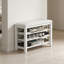 Banc d'entrée pour chaussures avec tablettes réglables-876439596