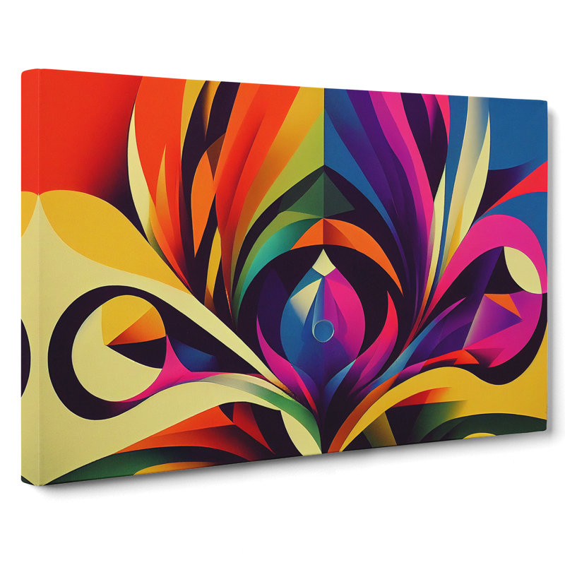 Cosmopolitan Abstract Art - Wrapped Canvas, 35cm H x 50cm W x 3cm D