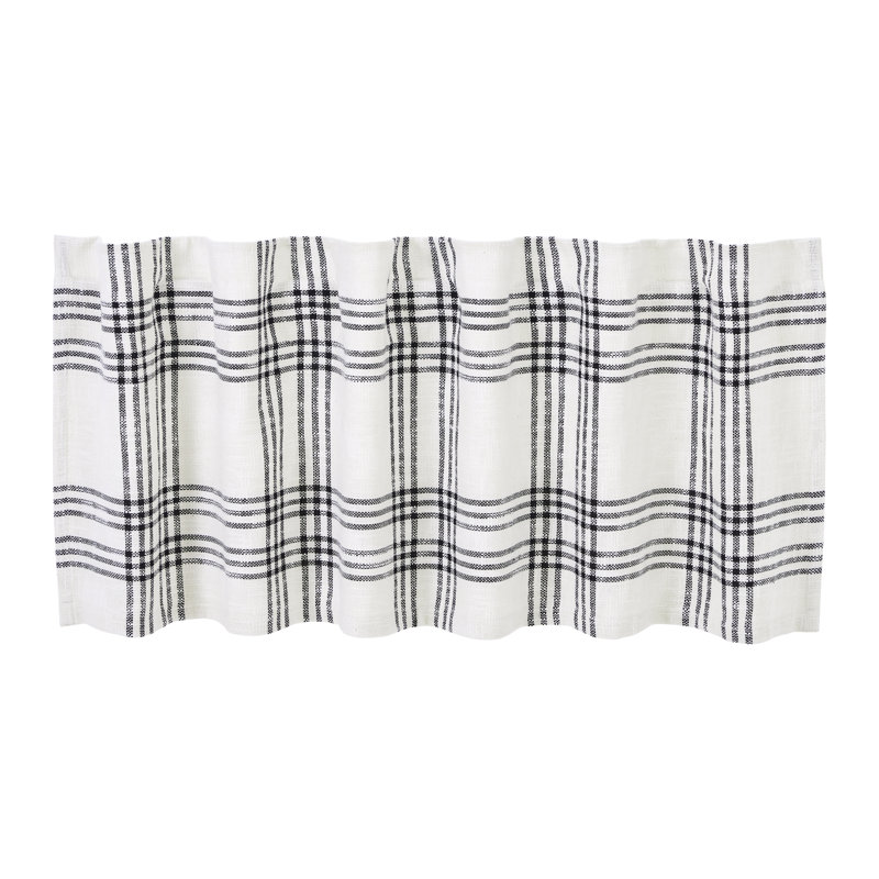 Cohenn Cotton Plaid Tailored Window Valance, 60" W x 19" H