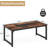 71-Inch Industrial Dining Table for 6-8 People, Rustic Rectangular with Heavy-Duty Metal Frame, Perfect for Modern and Multifunctional Use