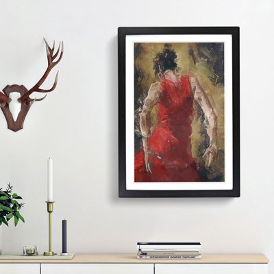 Spanish Flamenco Dancer in Abstract - Picture Frame Painting Print on MDF