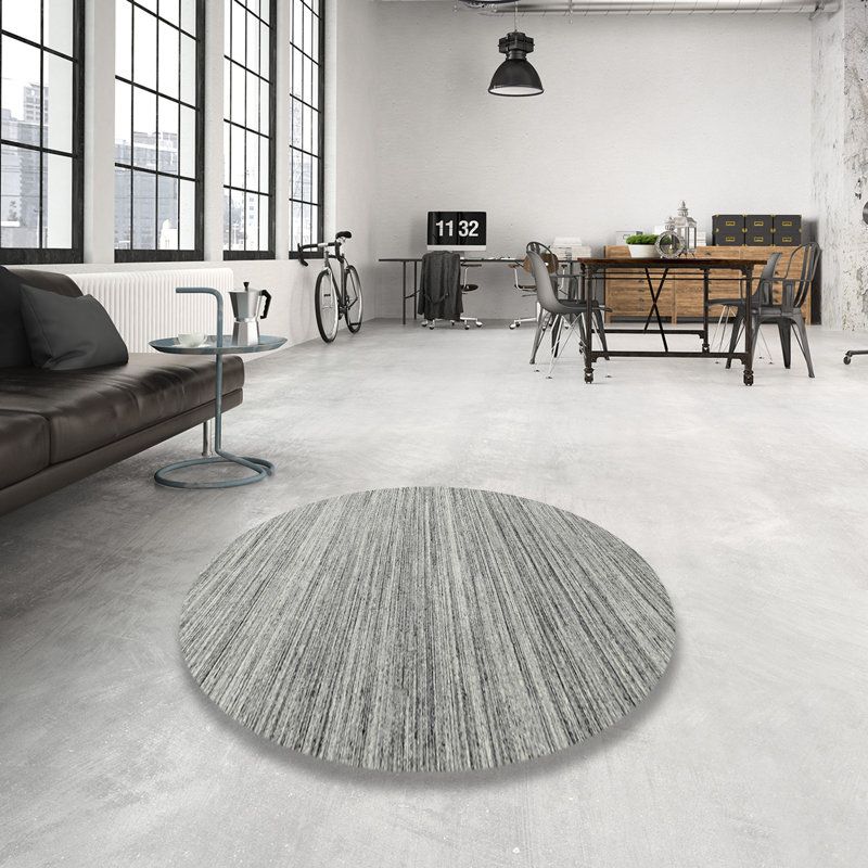 Tapis gris zone contemporaine, Rond 8 pi