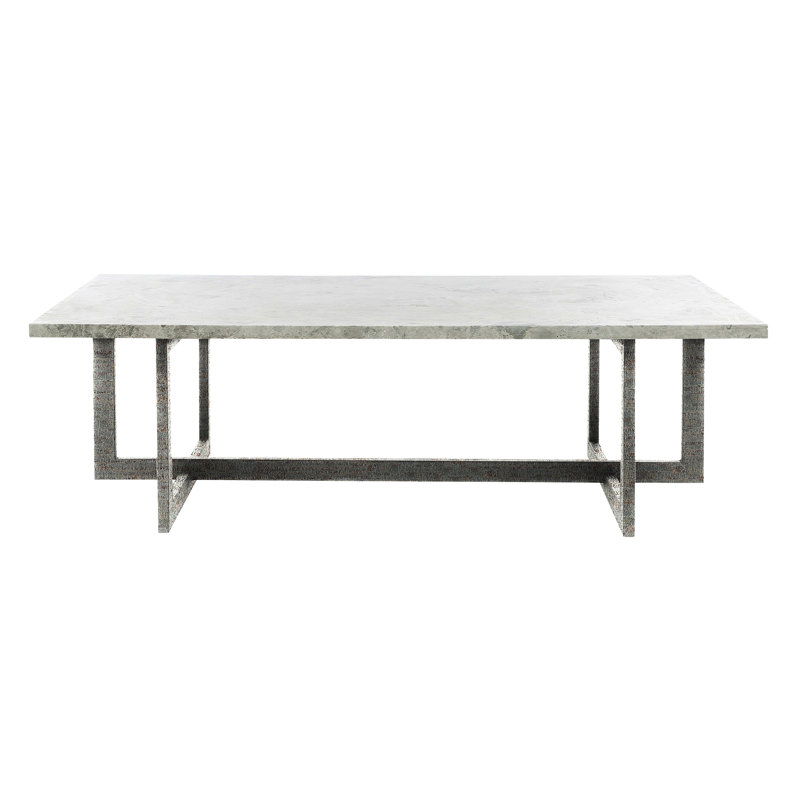 Chicago Coffee Table, Antique Black, Lite Travertine
