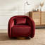 Fauteuil d'appoint pivotant, fauteuil demi-tonneau pivotant à 360 degrés-1820569934