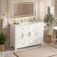 Ensemble de meuble-lavabo simple 48 po avec lavabo en résine, 4 portes à fermeture douce et 4 tiroirs