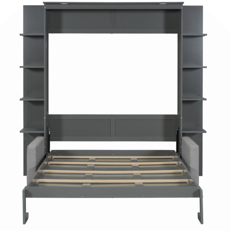 Lit escamotable avec lit escamotable Murphy, Gris