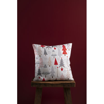 Abstract White Square Cushion