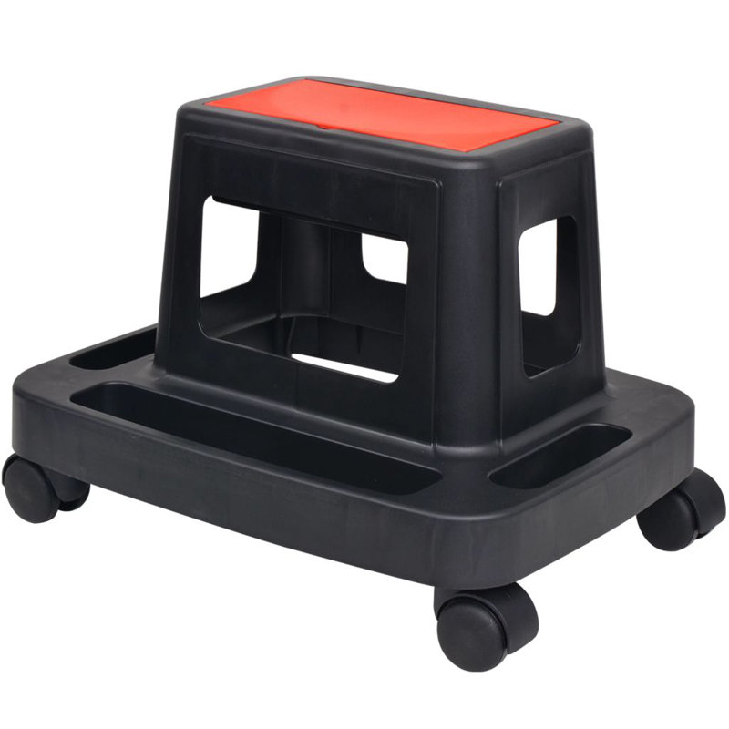 vidaXL Rolling Workshop Stool with Storage 330.7 lb