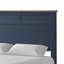 Lit double avec tête de lit encastrée Tela, garniture brun foncé, bleu Tela-117559740-117559741