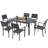Hazen Rectangular 6 - Person 59'' Long Aluminum Dining Set